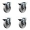 Service Caster 5'' Semi Steel Wheel Swivel Top Plate Caster Set with Posi Brake, 4PK SCC-20S514-SSS-PLB-4 - alternate 1
